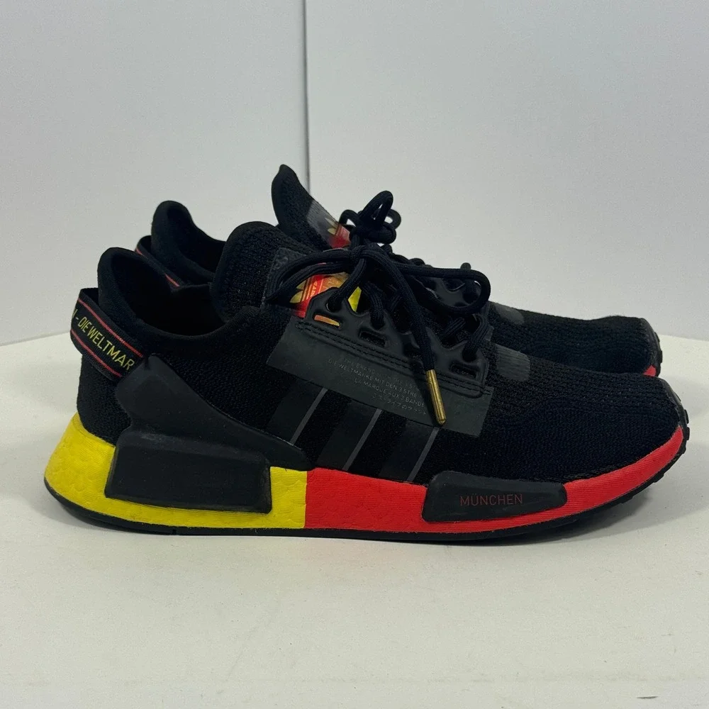 Adidas NMD R1 Munich Black Red Yellow Boost‎ Sneakers Men's Size 6.5